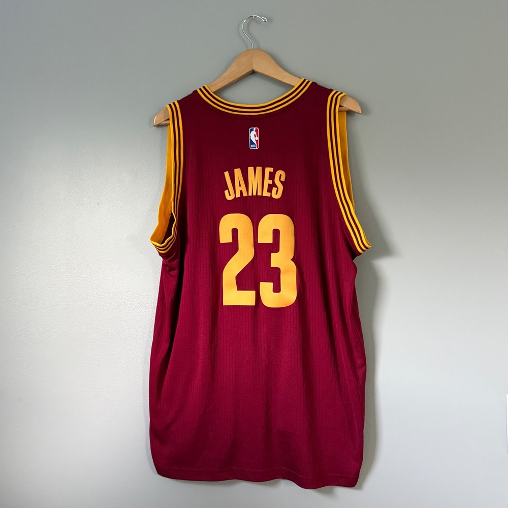Y2K Adidas LeBron James Cleveland Cavaliers NBA Jersey XL - Picture 7 of 9